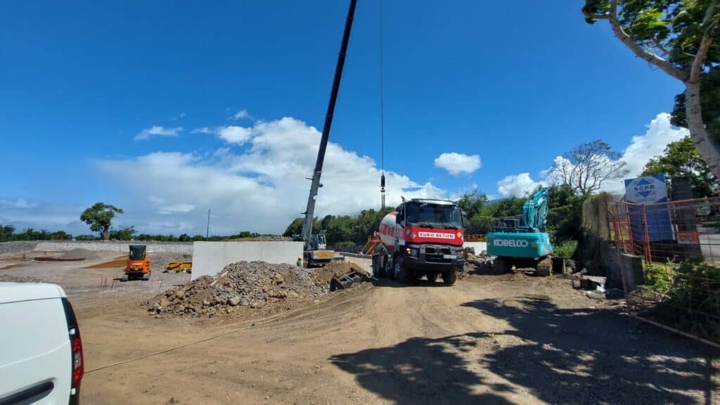 Réalisation d'un chantier avec du béton bas carbone